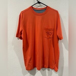 Tommy Bahama Relax 100% Pima Cotton Short Sleeve Embroidered Pocket Shirt Small